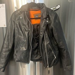 Leather riding jacket
